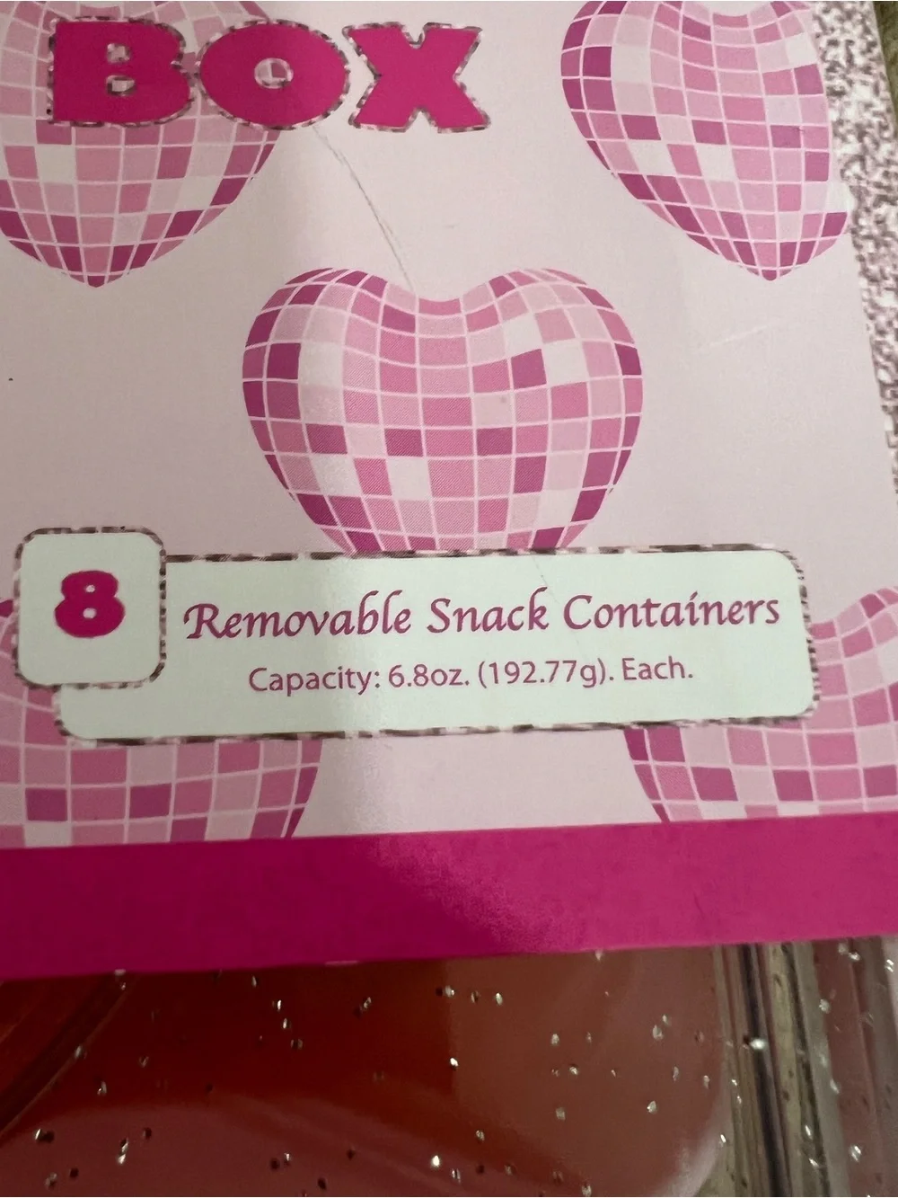 Glitter Snackle Box 💗condition brand